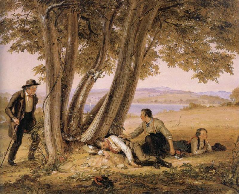 William Sidney Mount Caught Napping oil painting image
